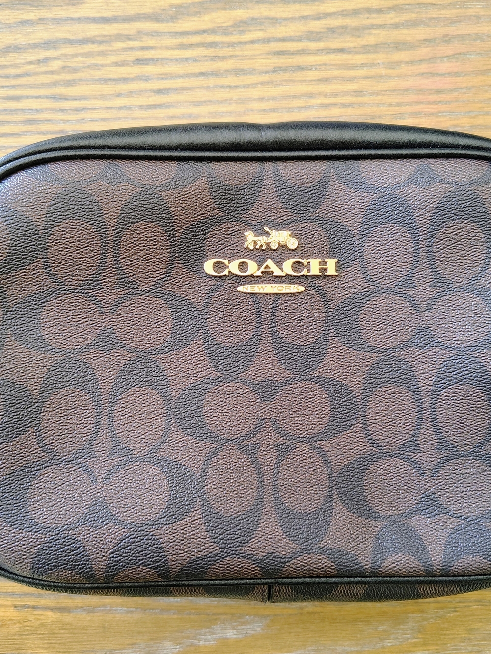 Coach Signature Jamie Camera Bag Brown/Black CA547 NWT